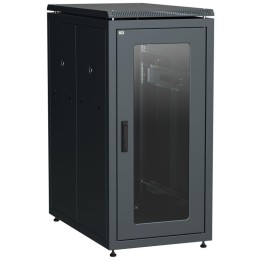Шкаф сетевой LINEA N 28U 800х1000мм стекл. передняя дверь задняя перф. чер. ITK LN05-28U81-GP