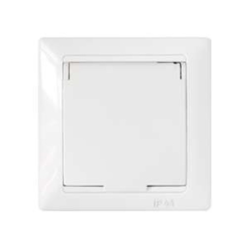 Розетка 1-м СП 16А IP44 с заземл. защ. шторки с крышкой бел. Bylectrica РС16-394