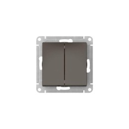 Выключатель 2-кл. AtlasDesign (сх. 5) 10AX быстрозажим. клем. механизм мокко SE ATN000651S