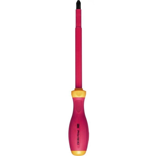 Отвертка диэлектрическая крестовая PH3х150 K3 1000В ARMA2L 3 IEK A2L3-SC30-K3-PH-30-150