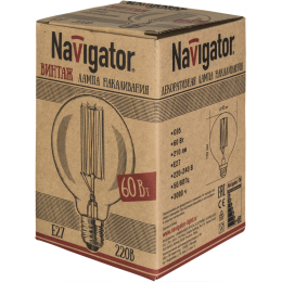 Лампа накаливания 71 956 NI-V-G95-SC19-60-230-E27-CLG Navigator 71956