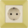 Розетка 1-м СП Valena Life 16А IP2X 250В 2P+E безвинтов. клеммы с лицев. панелью механизм сл. кость
