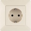 Розетка 1-м СП Valena Life 16А IP2X 250В 2P+E безвинтов. клеммы с лицев. панелью механизм сл. кость