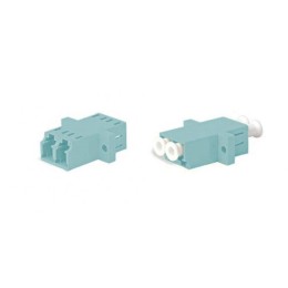 Адаптер проходной оптический FA-P11Z-DLC/DLC-N/WH-AQ LC-LC MM (OM3) duplex корпус пластик. голуб. (a