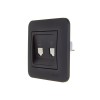 Розетка компьютерная+телефонная 2-м СП ASTI RJ45 + RJ11 в сборе черн. бархат LEZARD 7081-4242-143