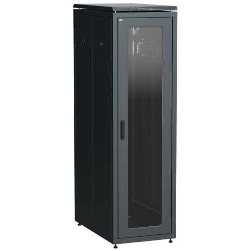 Шкаф сетевой LINEA N 47U 800х1000мм стекл. передняя дверь задняя перф. чер. ITK LN05-47U81-GP