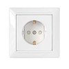 Розетка 1-м СП 16А IP20 с заземл. защ. шторки бел. Bylectrica РС16-372