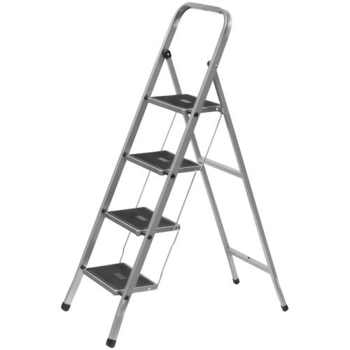 Лестница-стремянка 4 широкие ступ. Н=139см 6.7кг сталь FIT 65383