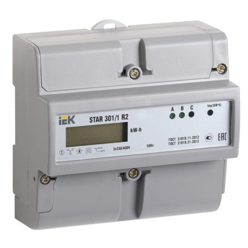 Счетчик STAR 301/1 R2-5(60)Э 3ф 5-60А класс точн. 1.0 IEK CCE-3R1-1-02-1