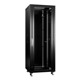Шкаф монтажный телекоммуникационный напольный SH-05C-32U60/80-BK 19дюйм 32U 600х800х1610мм для распр