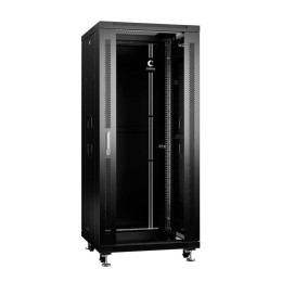 Шкаф монтажный телекоммуникационный напольный SH-05C-27U60/100-BK 19дюйм 27U 600х1000х1388мм для рас
