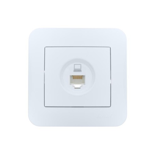 Розетка компьютерная 1-м СП ASTI IP20 RJ45 в сборе Cat 5e бел. LEZARD 7081-0202-139