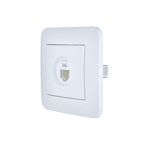 Розетка компьютерная 1-м СП ASTI IP20 RJ45 в сборе Cat 5e бел. LEZARD 7081-0202-139