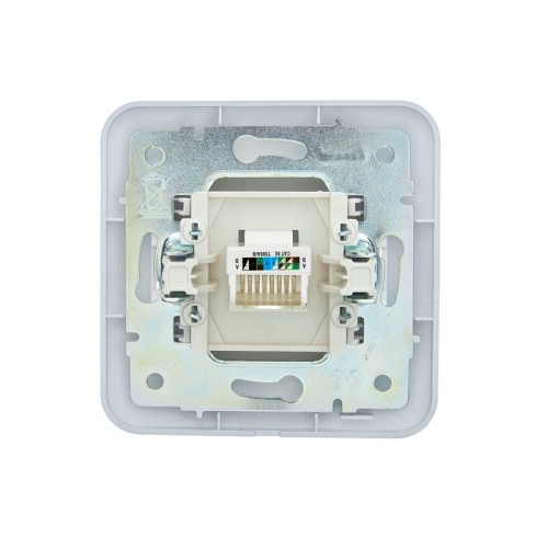 Розетка компьютерная 1-м СП ASTI IP20 RJ45 в сборе Cat 5e бел. LEZARD 7081-0202-139