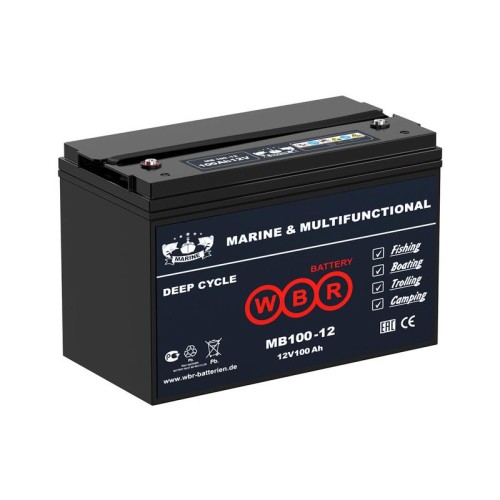 Аккумулятор тяговый лодочный 12В 100А.ч WBR MB100-12 WBR