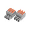 Клемма СМК 222-423R проходная разъемная 3 полюса сер. 0.2-2.5/4кв.мм Rexant 07-5263