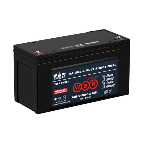 Аккумулятор тяговый лодочный гелевый 12В 100А.ч WBR MBG100-12 WBR