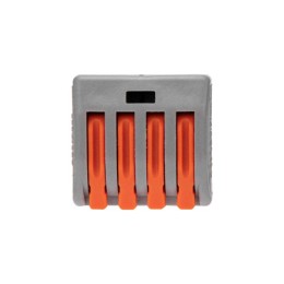 Клемма универсальная СМК 222-414 4-проводная сер. 0.08-2.5/4кв.мм (блист.10шт) Rexant 07-5254-4-10