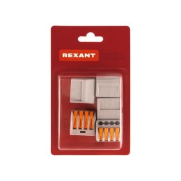 Клемма универсальная СМК 222-414 4-проводная сер. 0.08-2.5/4кв.мм (блист.5шт) Rexant 07-5254-4-05