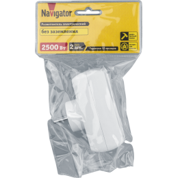 Разветвитель 2-м без заземл. 10А IP20 94 671 NAD-L-2X-C-WH Navigator 94671