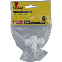 Разветвитель 3-м без заземл. 10А IP20 94 699 NAD-FT-3X-WH Navigator 94699