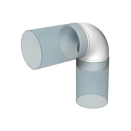 Колено 90град. 150мм пластик ERA 15ККП