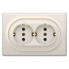 Розетка 2-м СП Florence 16А IP20 с заземл. винт. контакты беж. 1E10401301 OneKeyElectro 2172790