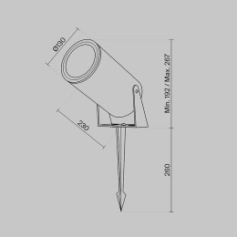 Светильник Bern 30Вт 3000К IP65 ландшафтный Maytoni O050FL-L30GF3K
