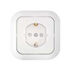 Розетка 1-м СП 16А IP20 с заземл. защ. шторки бел. Bylectrica РС16-371