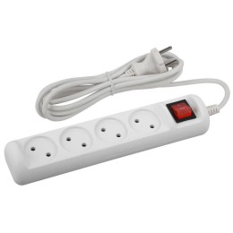 Удлинитель 4х1.5м без заземл. 10А IP20 U-4s-1.5m-2х1 ПВС 2х1 с выкл. Эра Б0044052