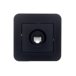 Розетка компьютерная 1-м СП ASTI IP20 RJ45 в сборе Cat 5e черн. бархат LEZARD 7081-4242-139