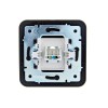 Розетка компьютерная 1-м СП ASTI IP20 RJ45 в сборе Cat 5e черн. бархат LEZARD 7081-4242-139