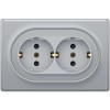 Розетка 2-м СП Florence 16А IP20 с заземл. винт. контакты сер. 1E10401302 OneKeyElectro 2172836
