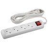 Удлинитель 4х5м без заземл. 10А IP20 U-4s-5m-2х1 ПВС 2х1 с выкл. Эра Б0044054