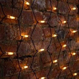 Гирлянда светодиодная "Сеть" 2х3м 432LED тепл. бел. 40Вт 220-240В IP67 провод каучук черн. Neon-Nigh