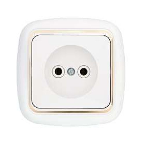 Розетка 1-м СП 16А IP20 без заземл. бел. Bylectrica РС16-257