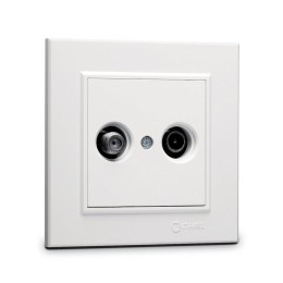 Розетка телевизионная оконечная TV/SAT Karea 1дБ Makel 56001098