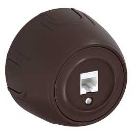 Розетка компьютерная 1-м RJ45 кат.5E Rotondo корич. OneKeyElectro 7700888