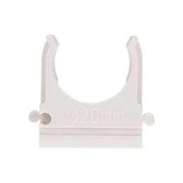 Крепеж-клипса для труб d20мм бел. (уп.100шт) Rexant 28-0120-6