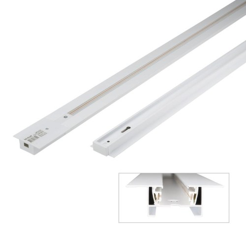 Шинопровод осветительный однофазный L3000 UBX-Q123 RS2 WHITE 300 SET01 тип R встраив. с заглушкой и