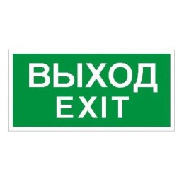 Пиктограмма "Выход/Exit" ПЭУ 011 280х162 РС-I СТ 2502001060