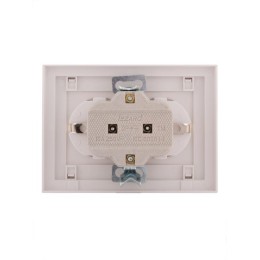 Розетка 2-м СП Rain с заземл. керамика жемчуж./бел. перламутр. LEZARD 703-3030-127