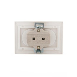 Розетка 2-м СП Mira 16А IP20 без заземл. со вставкой керамика жемчуж./бел. перламутр. LEZARD 701-303