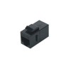 Адаптер проходной (coupler) Keystone Jack RJ45 (8P8C) кат.5E CA2-KJ-C5E-BK черн. Hyperline 444914