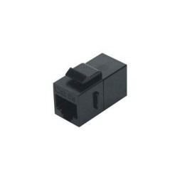 Адаптер проходной (coupler) Keystone Jack RJ45 (8P8C) кат.5E CA2-KJ-C5E-BK черн. Hyperline 444914