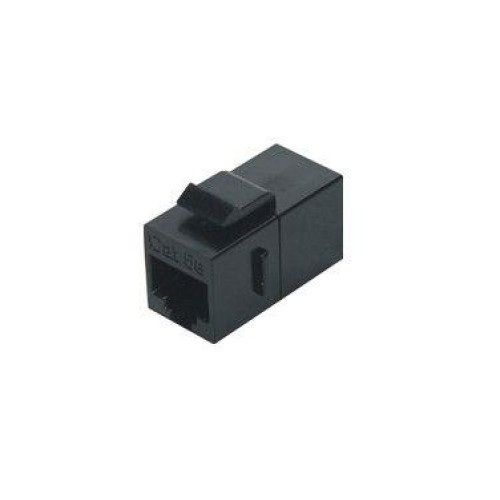Адаптер проходной (coupler) Keystone Jack RJ45 (8P8C) кат.5E CA2-KJ-C5E-BK черн. Hyperline 444914