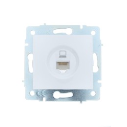 Розетка компьютерная 1-м СП ASTI IP20 RJ45 механизм Cat 5e бел. LEZARD 7081-0288-139