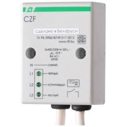 Реле контроля фаз CZF (монтаж на плоскость; 3х400/230+N 8А 1Z IP65) F&F EA04.001.001