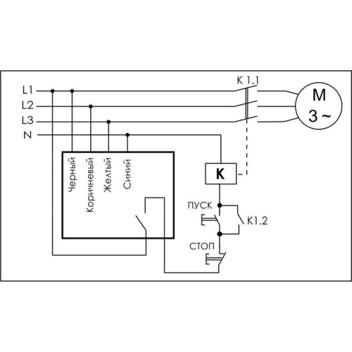 Реле контроля фаз CZF (монтаж на плоскость; 3х400/230+N 8А 1Z IP65) F&F EA04.001.001