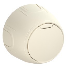 Розетка Rotondo с заземл. с защ. крышкой винтов. контакты беж. OneKeyElectro 7700947